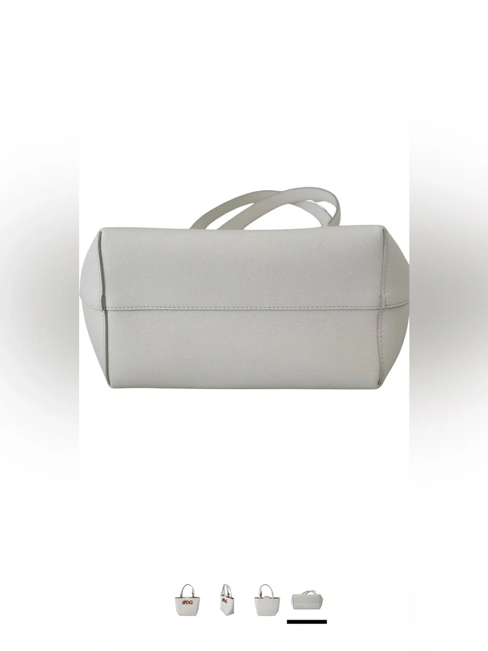 Dolce&Gabbana White #DG Hand Tote Borse leather Beatrice bag.